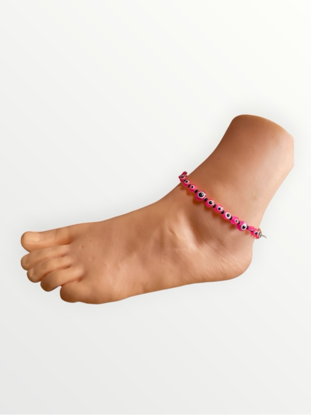 Pink Evil Eye Beaded Anklet - Women Jewelry